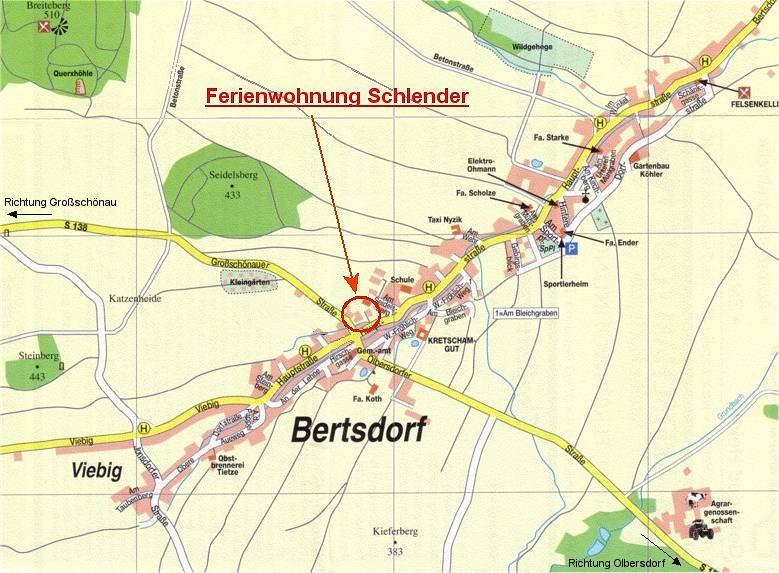 Karte Bertsdorf