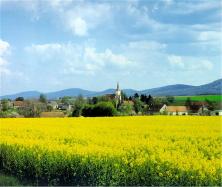 Blick ber Bertsdorf auf das Zittauer Gebirge